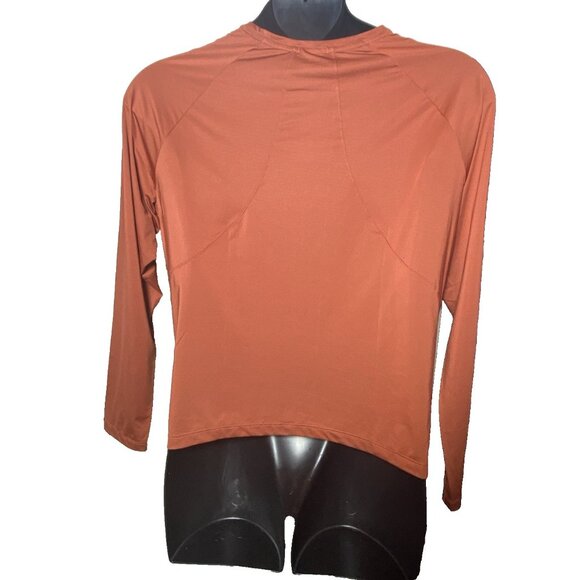 Brooks Women Size Large Copper Sprint Free Long Sleeve Top Breathable Recycled - Picture 6 of 8